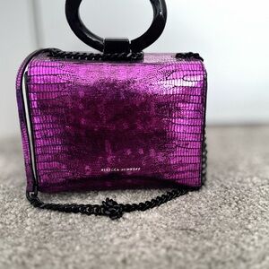 Rebecca Minkoff Purple and Black Mini Bag